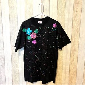Vintage Early 1990s Puff Paint Splatter Tee